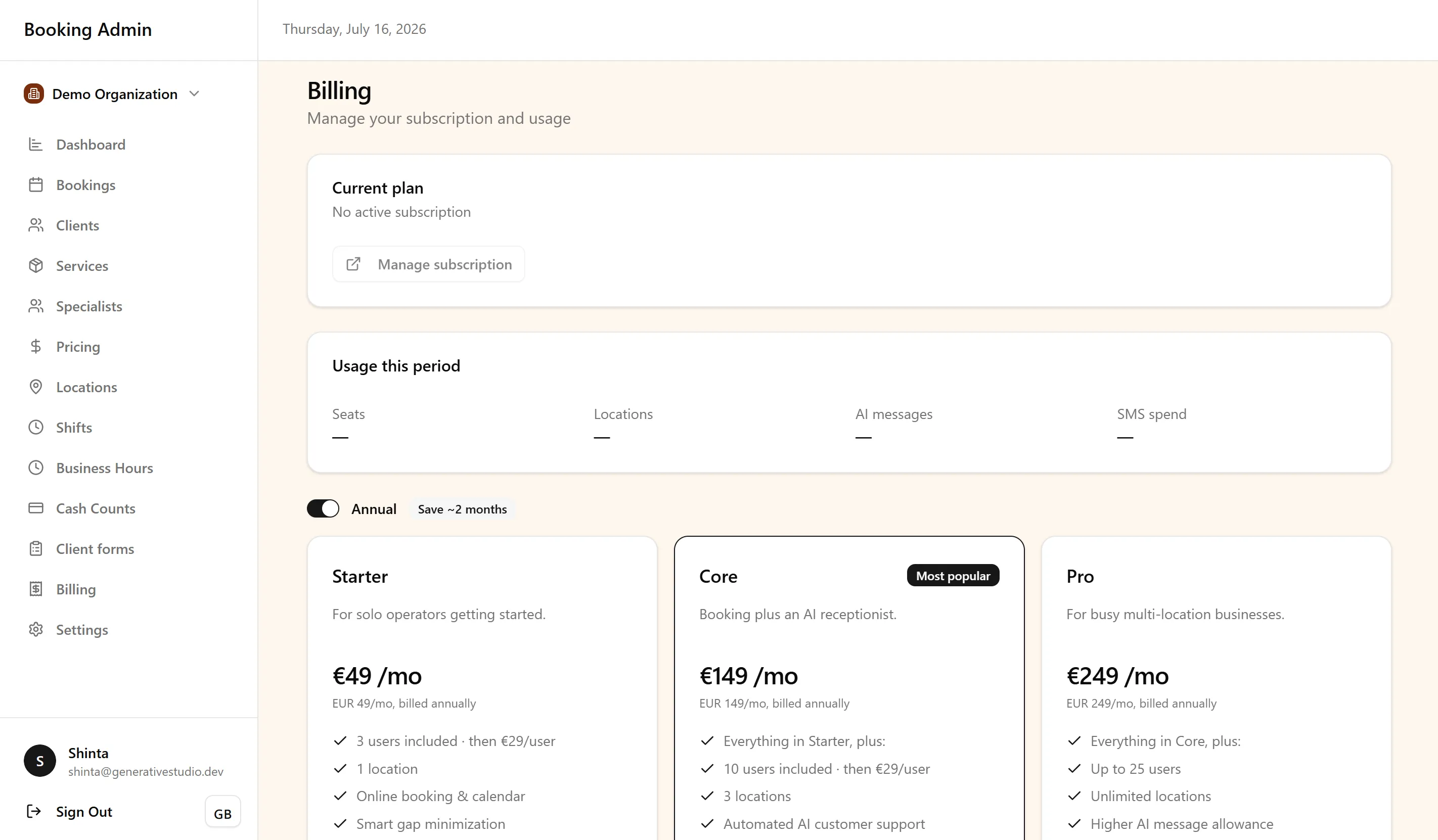 Billing